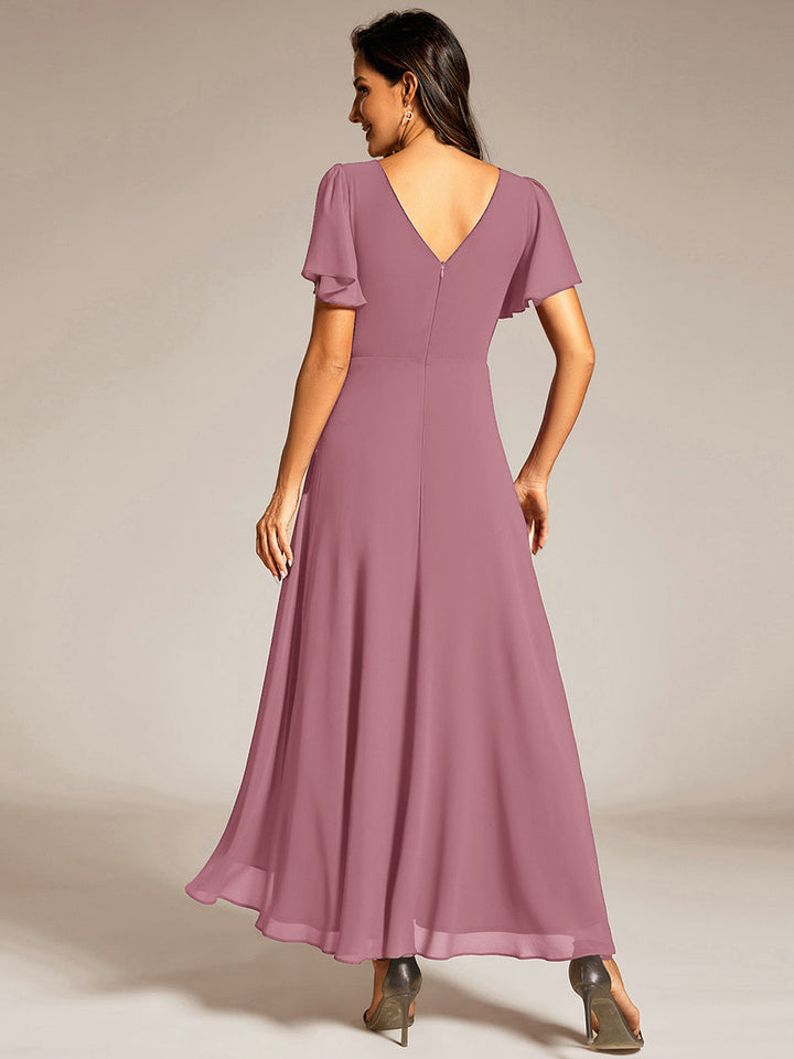 ever DAKOTA|High-Low Flowy Chiffon Wedding Guest Dress