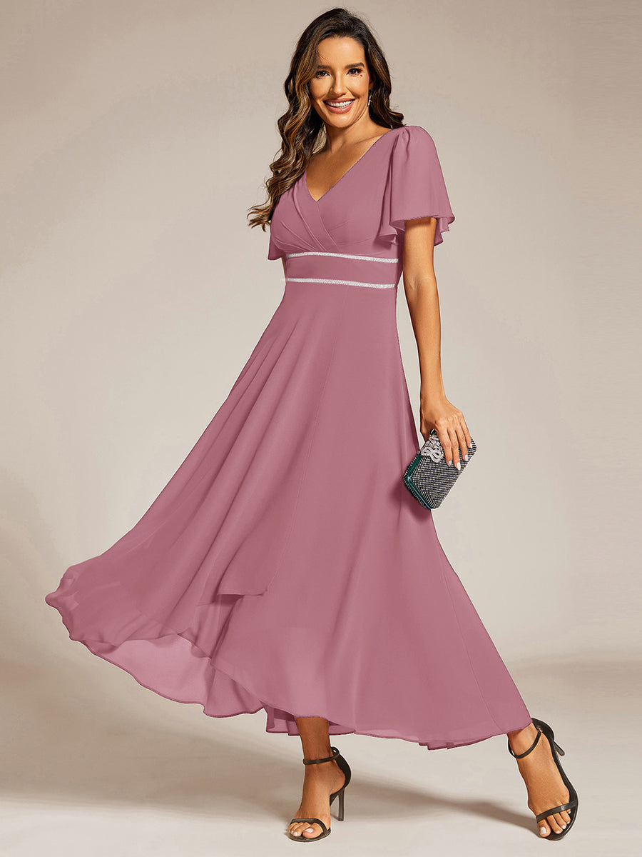 ever DAKOTA|High-Low Flowy Chiffon Wedding Guest Dress