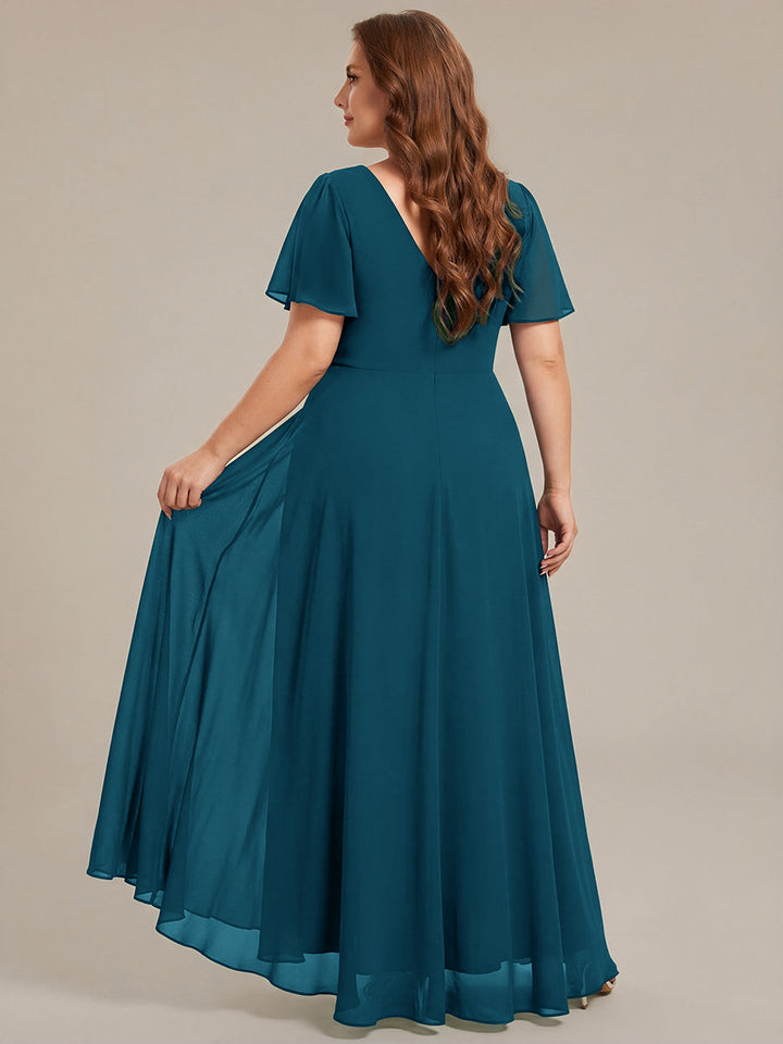 ever DAKOTA|High-Low Flowy Chiffon Wedding Guest Dress