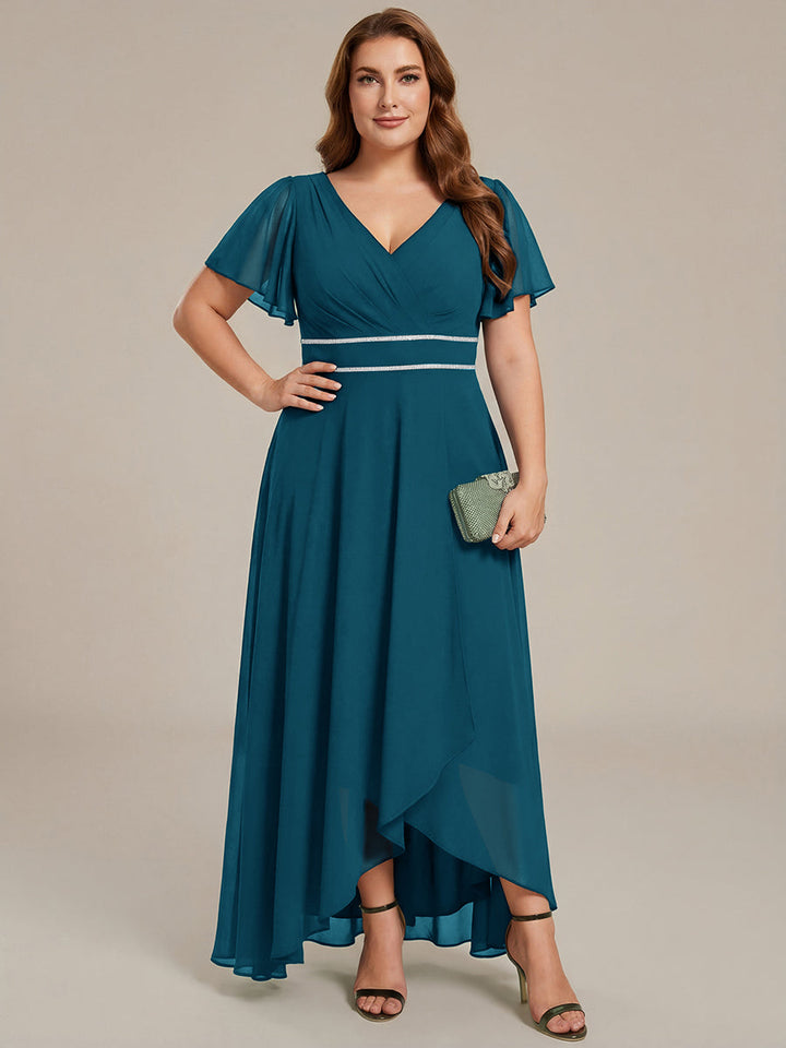 ever DAKOTA|High-Low Flowy Chiffon Wedding Guest Dress