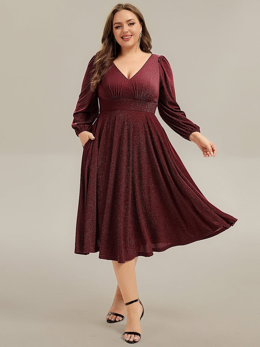 ever GREER|With Pocket Glitter Midi Wedding Guest Dress