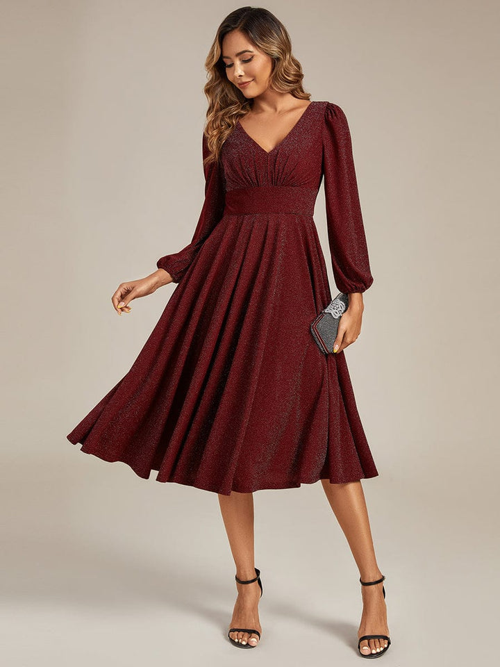ever GREER|With Pocket Glitter Midi Wedding Guest Dress