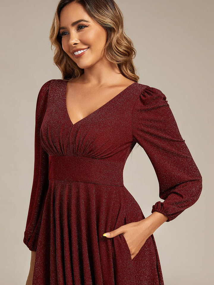 ever GREER|With Pocket Glitter Midi Wedding Guest Dress