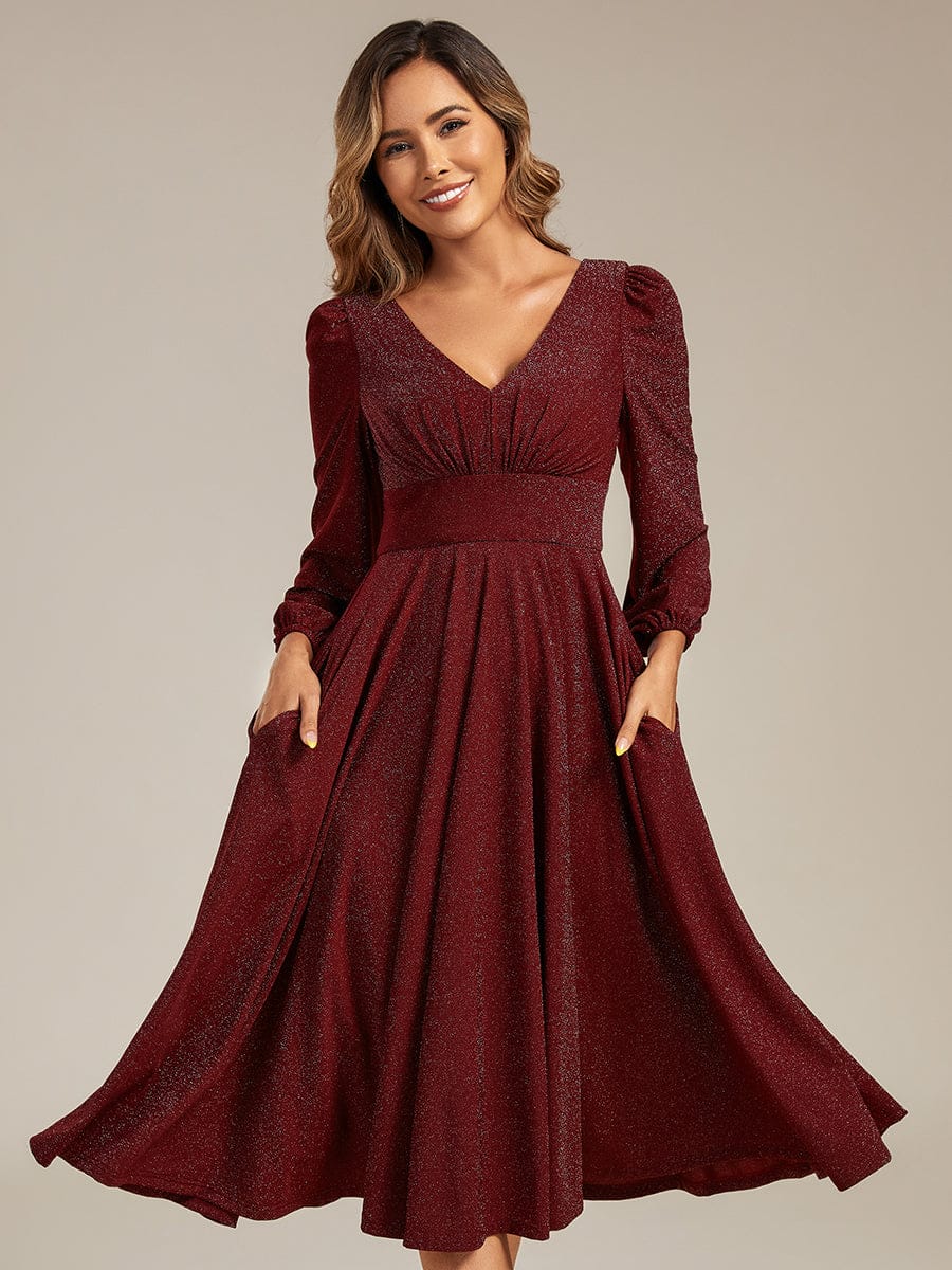 ever GREER|With Pocket Glitter Midi Wedding Guest Dress