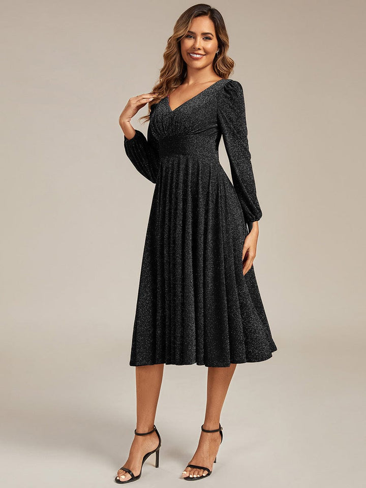 ever GREER|With Pocket Glitter Midi Wedding Guest Dress
