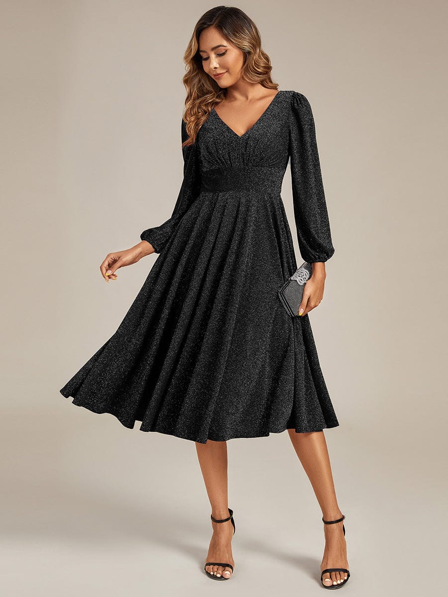 ever GREER|With Pocket Glitter Midi Wedding Guest Dress