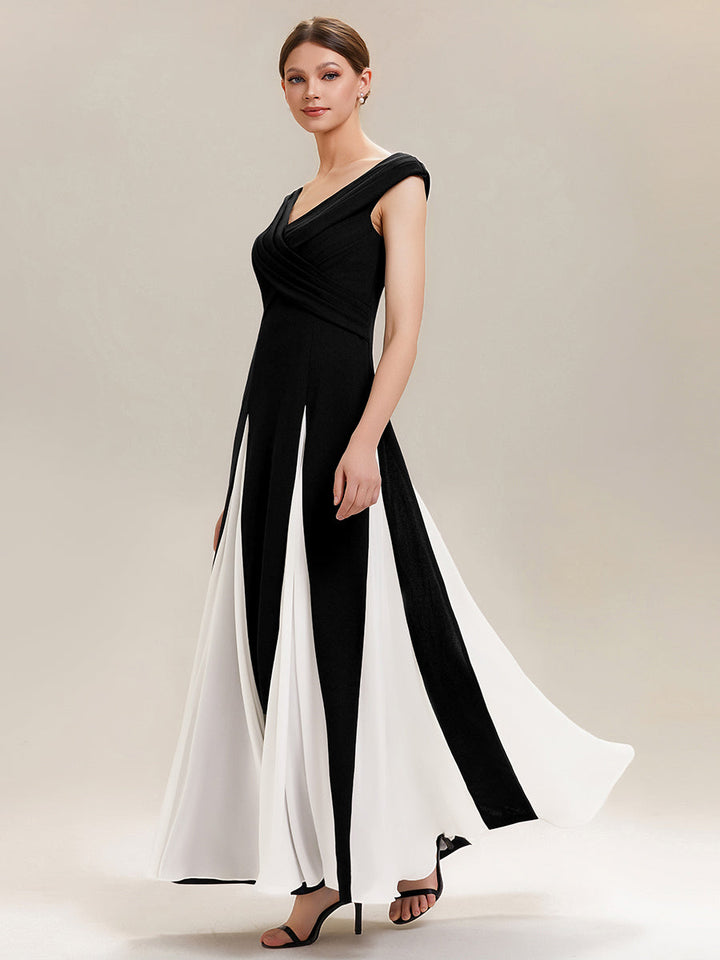 ever ONYX|Elegant Design Knit Cap Sleeve Formal Dress