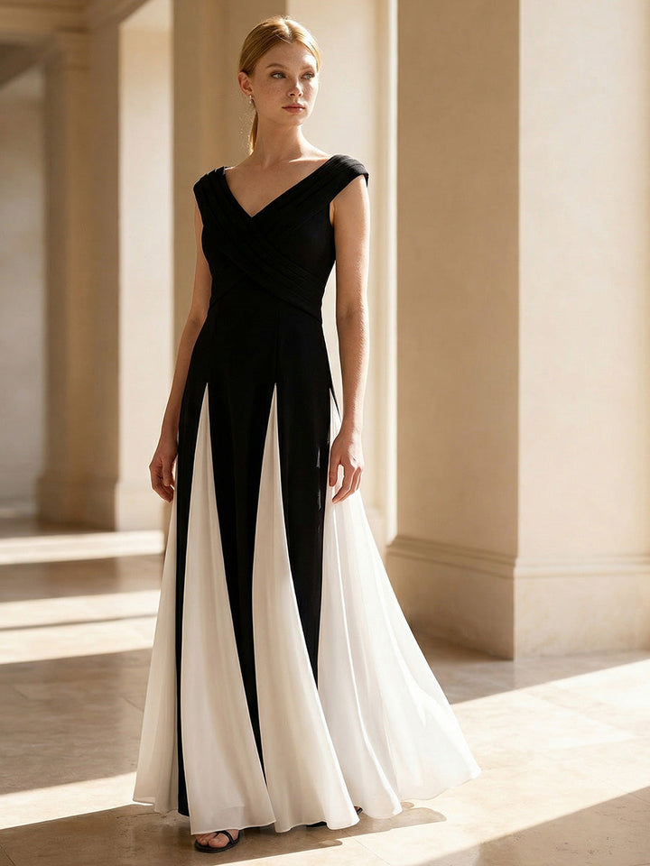 ever ONYX|Elegant Design Knit Cap Sleeve Formal Dress