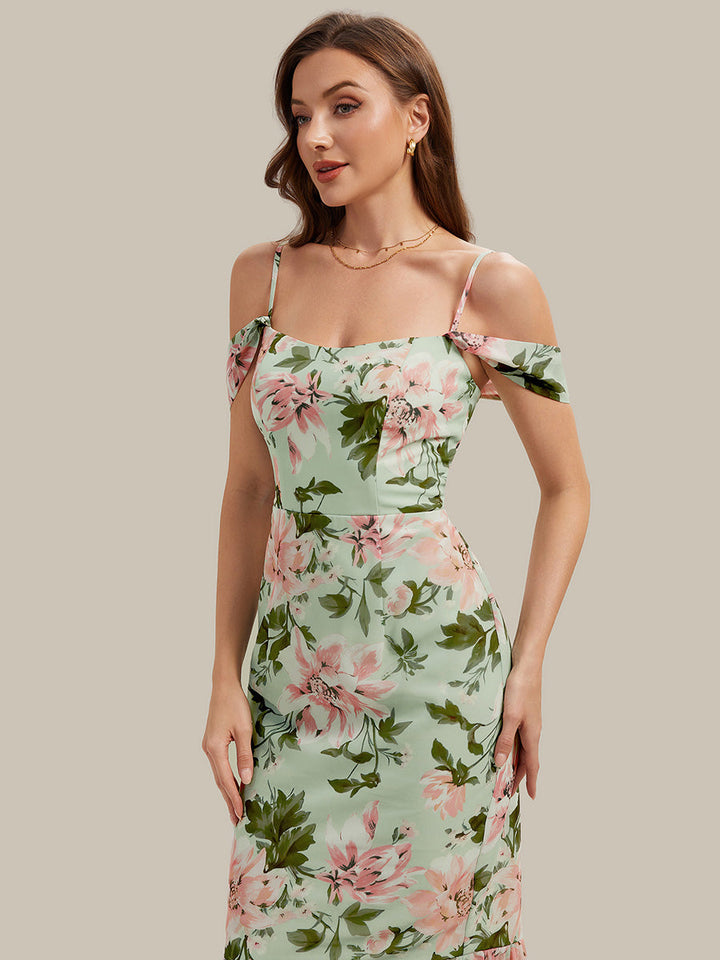 Mermaid Chiffon Sleeveless Wedding Guest Dress
