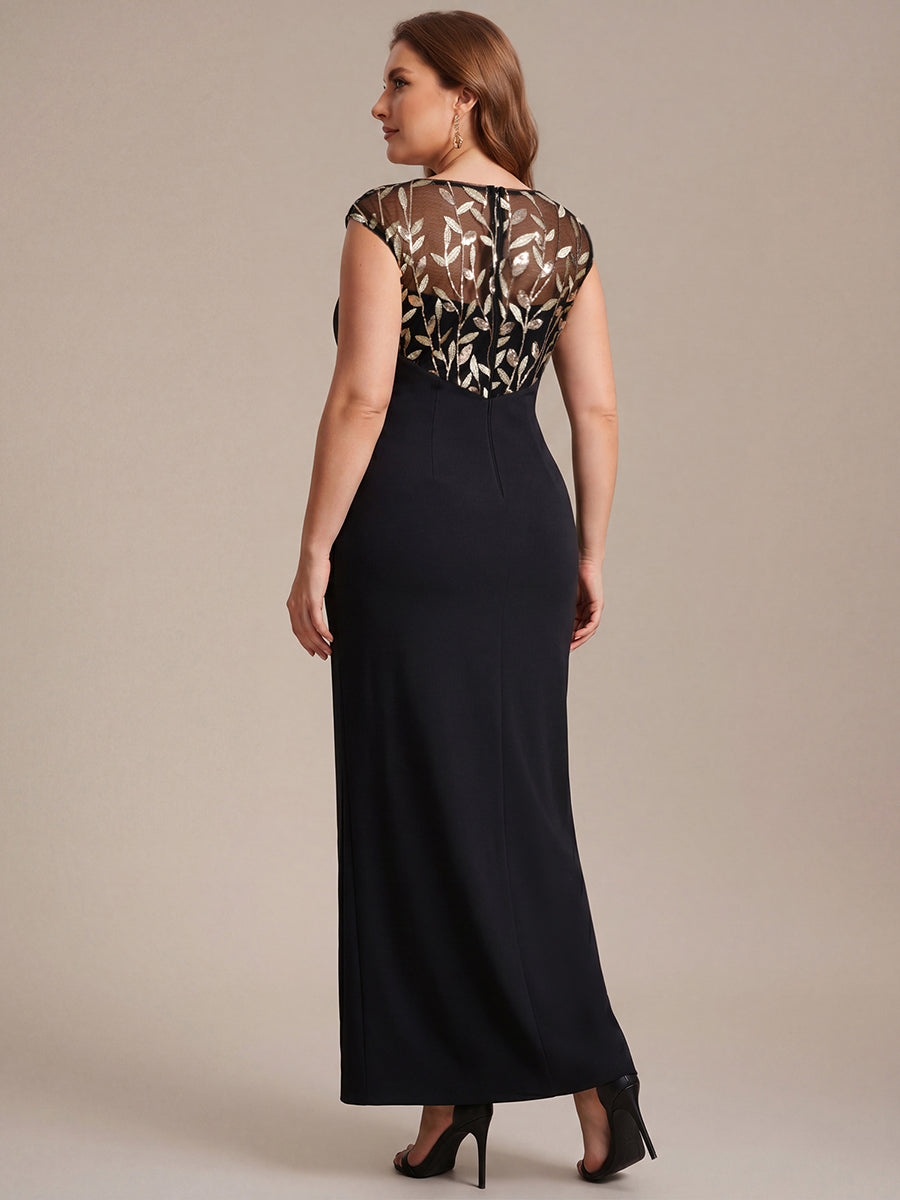 Plus Size Knotted Crepe Wedding Guest Dress
