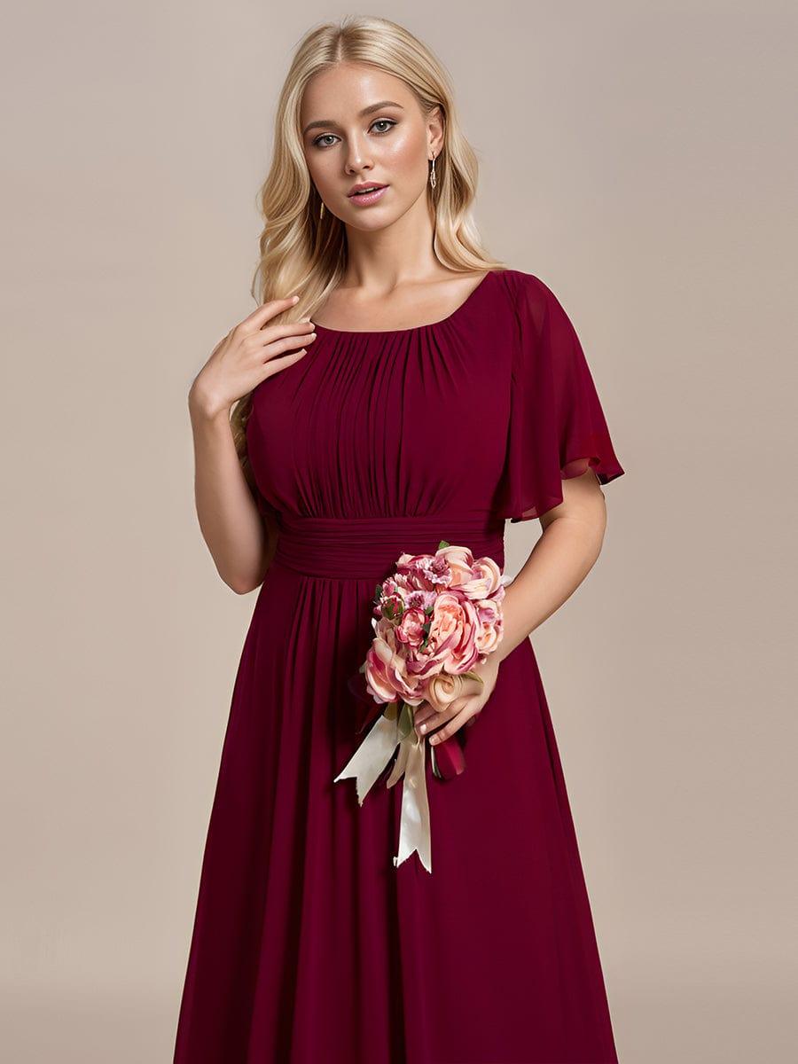 ever KIMORA|Maxi Chiffon Ruffles Sleeve Wedding Guest Dress