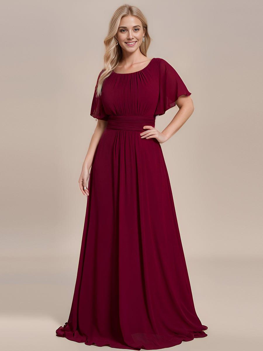 ever KIMORA|Maxi Chiffon Ruffles Sleeve Wedding Guest Dress