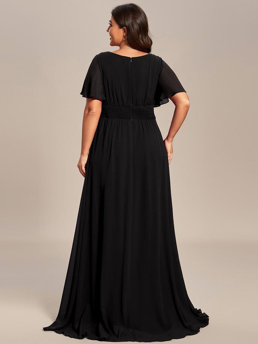 ever KIMORA|Maxi Chiffon Ruffles Sleeve Wedding Guest Dress