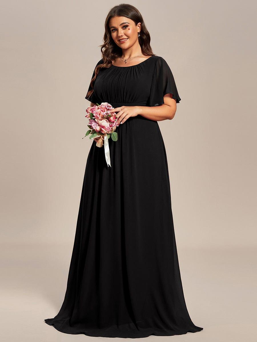 ever KIMORA|Simple Chiffon Pleated A-Line Bridesmaid Dress