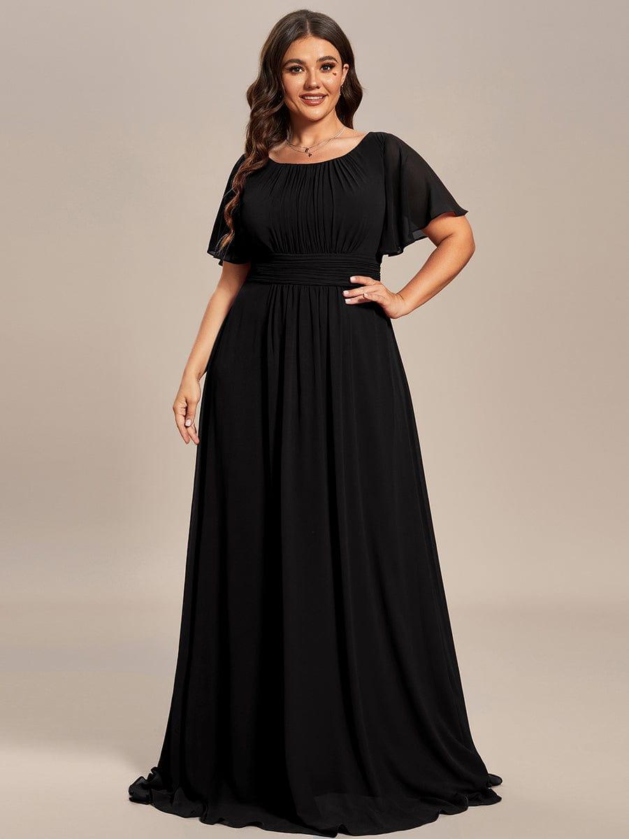 ever KIMORA|Maxi Chiffon Ruffles Sleeve Wedding Guest Dress