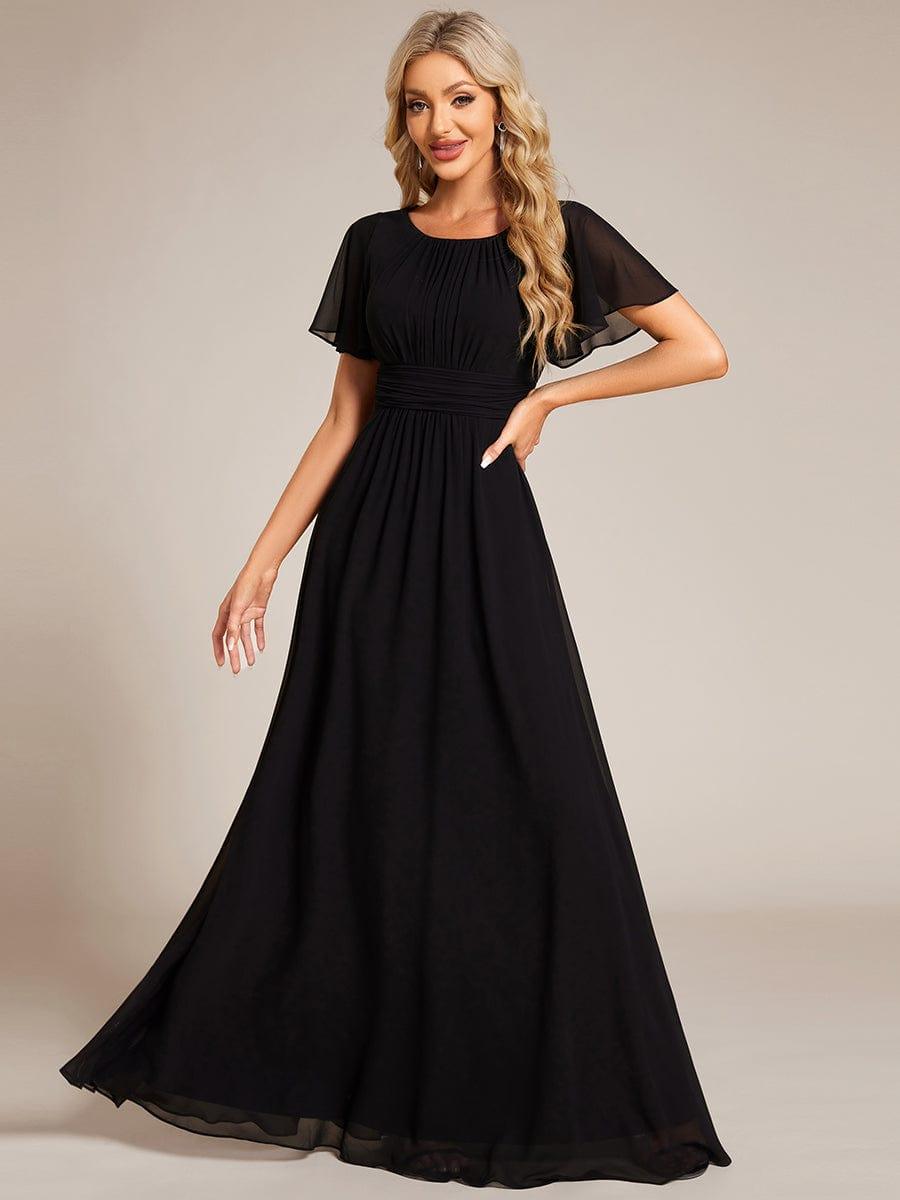 ever KIMORA|Maxi Chiffon Ruffles Sleeve Wedding Guest Dress