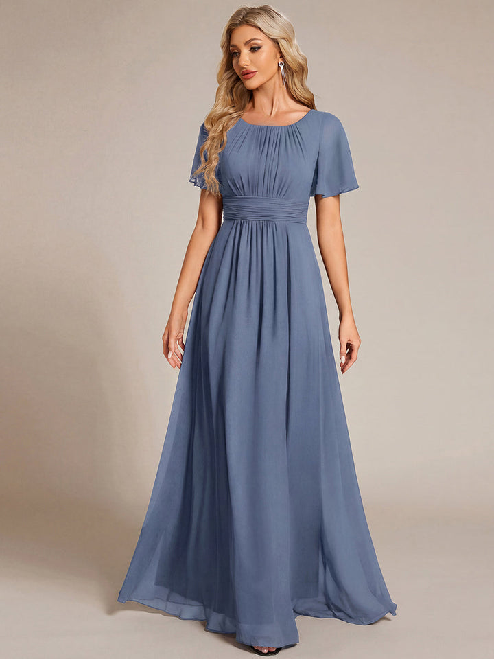 ever KIMORA|Maxi Chiffon Ruffles Sleeve Wedding Guest Dress
