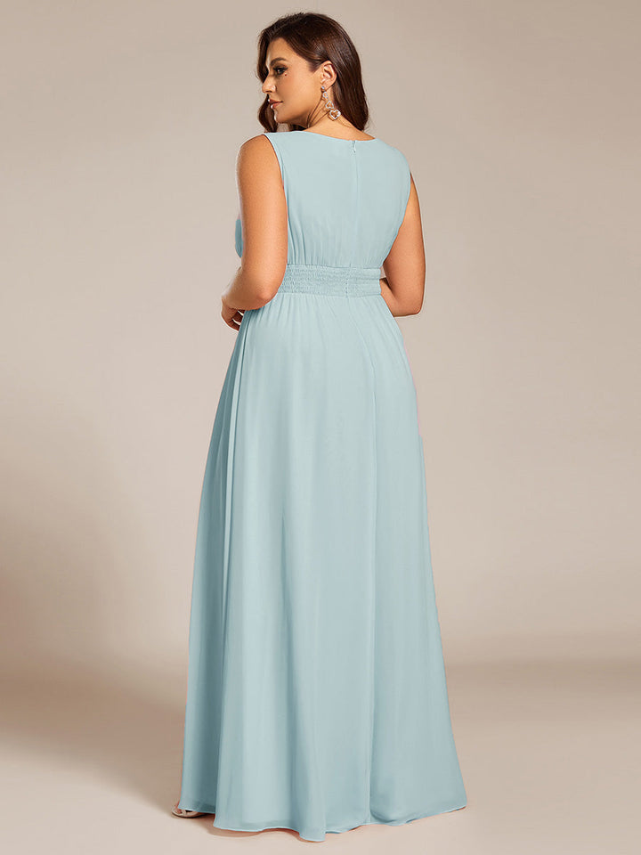 ever KALIA|Simple Sleeveless A-line Chiffon Bridesmaid Dress with Hollow Out Detail