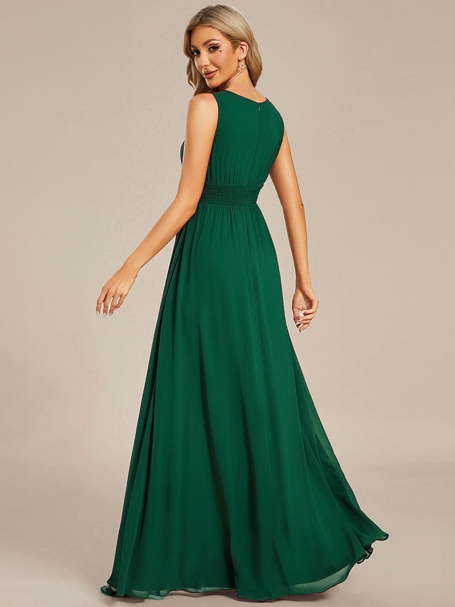 ever KALIA|Simple Sleeveless A-line Chiffon Bridesmaid Dress with Hollow Out Detail