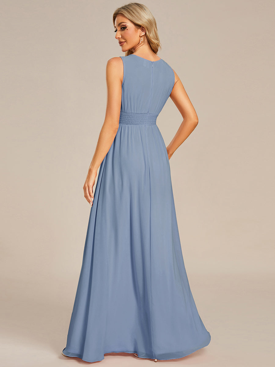 ever KALIA|Simple Sleeveless A-line Chiffon Bridesmaid Dress with Hollow Out Detail