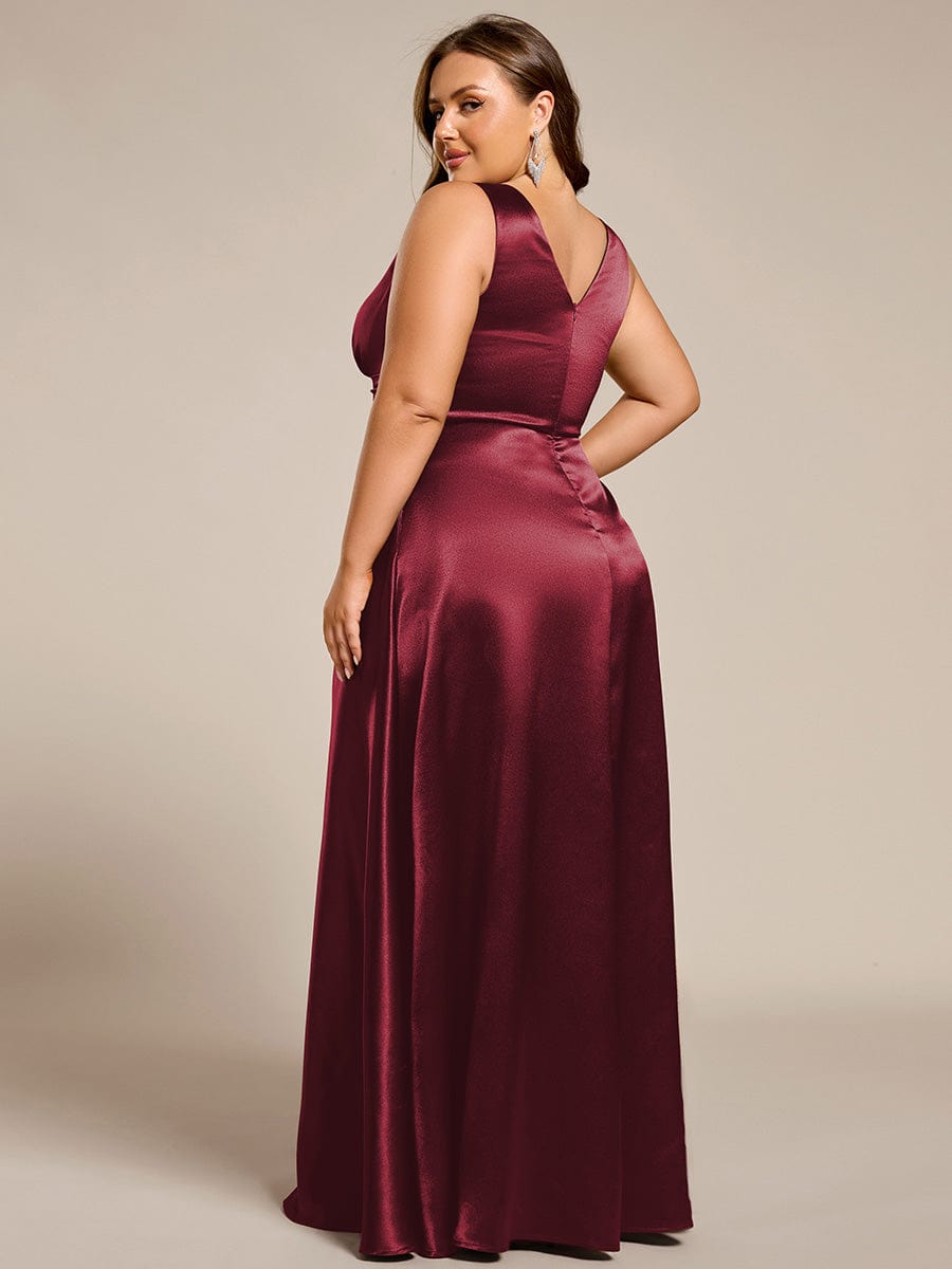 ever INDY|Satin Maxi Wedding Guest Dress with Pockets