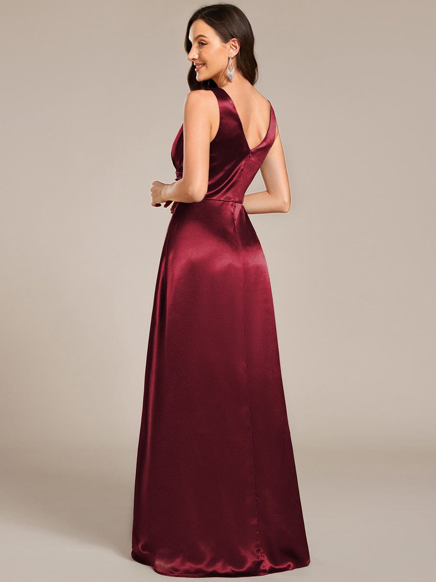 ever INDY|Satin Maxi Wedding Guest Dress with Pockets
