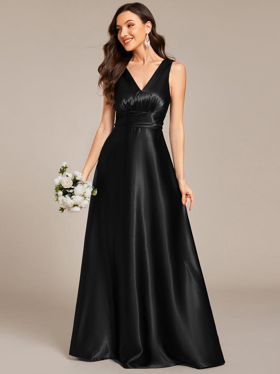 ever INDY|Satin Maxi Wedding Guest Dress with Pockets