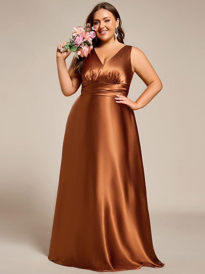 ever INDY|Satin Maxi Wedding Guest Dress with Pockets