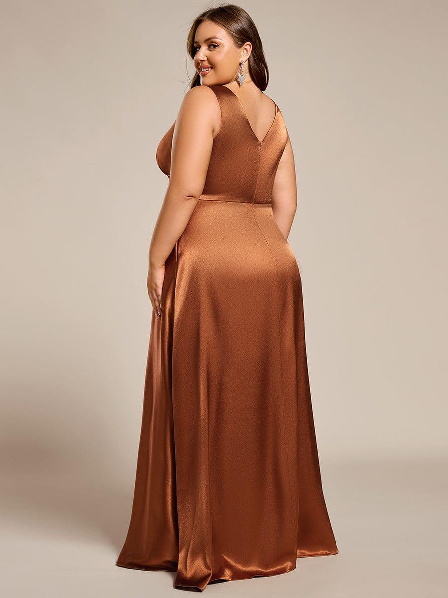 ever INDY|Satin Maxi Wedding Guest Dress with Pockets