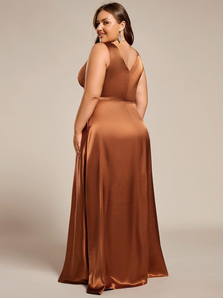 ever INDY|Satin Maxi Wedding Guest Dress with Pockets