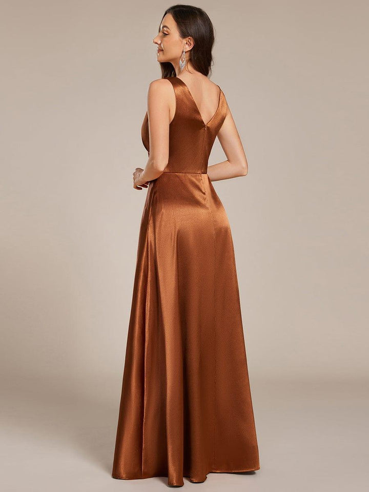 ever INDY|Satin Maxi Wedding Guest Dress with Pockets