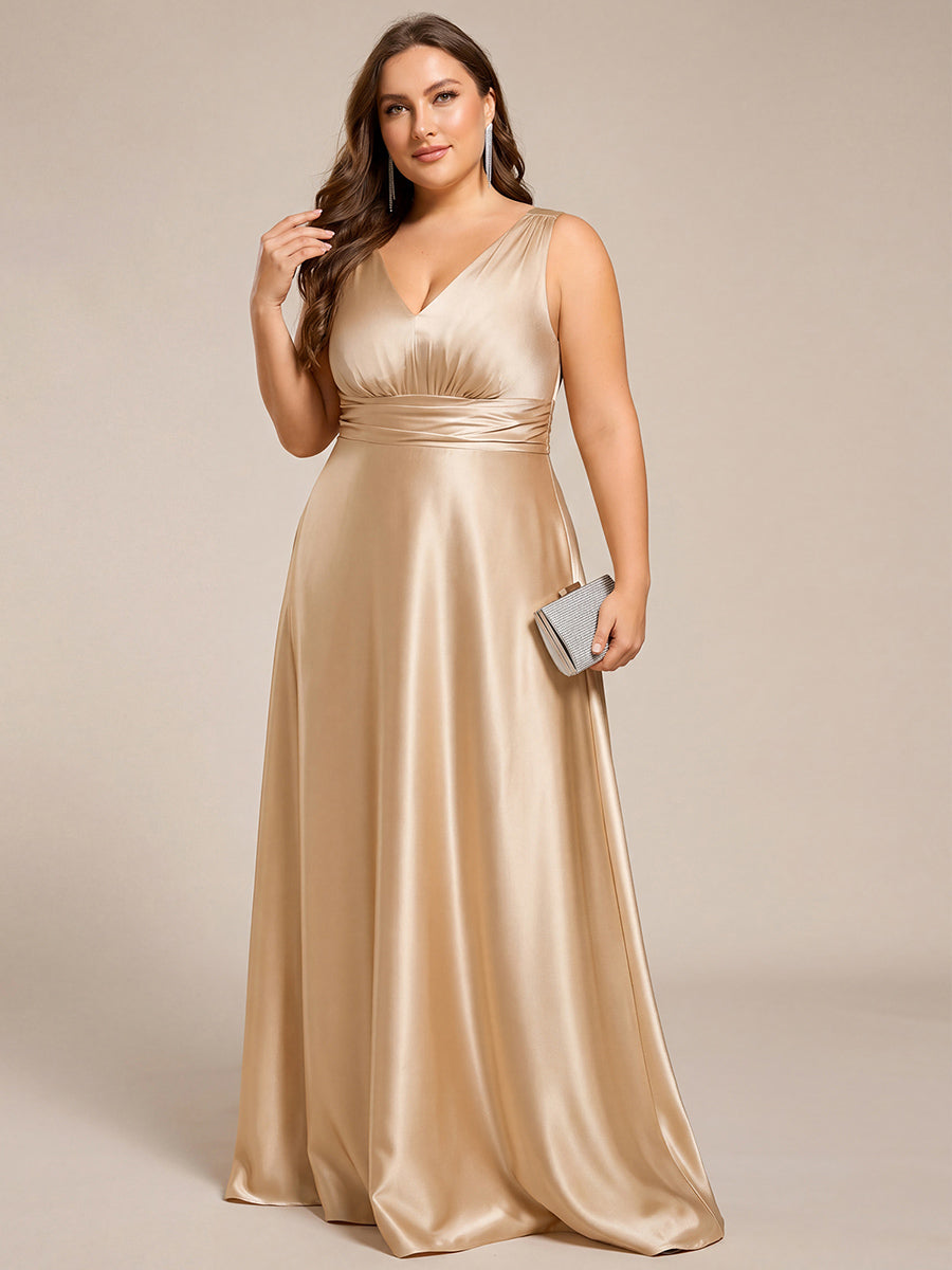 ever INDY|Satin Maxi Wedding Guest Dress with Pockets