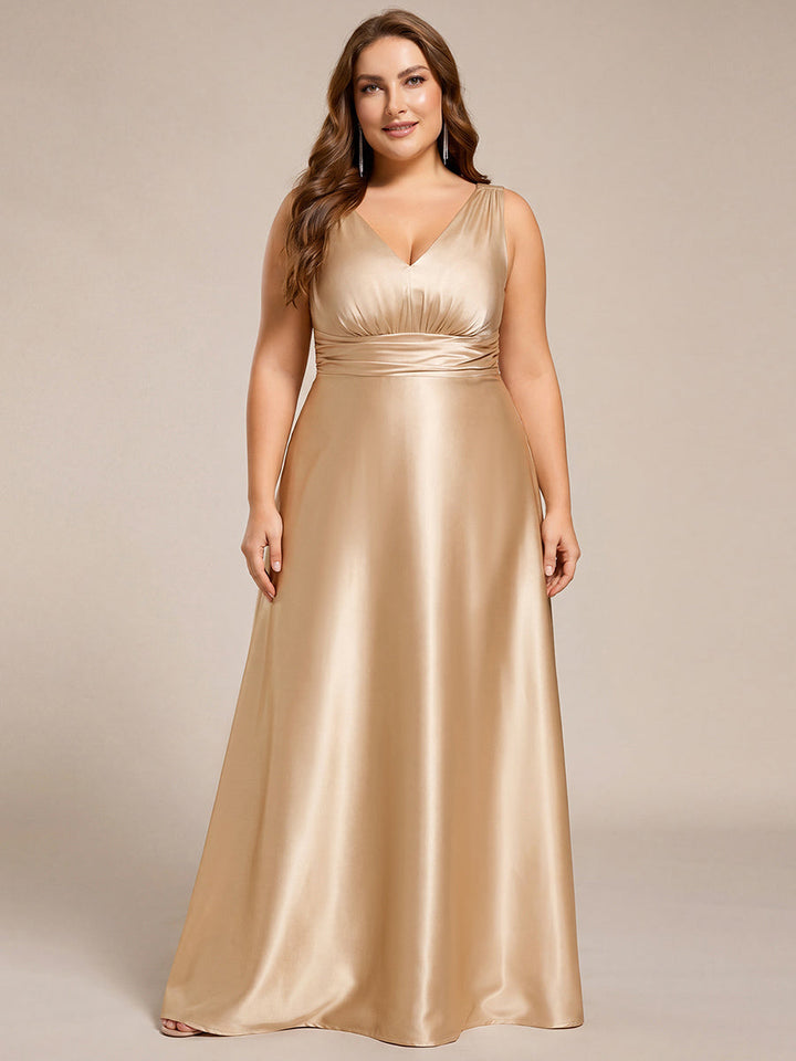 ever INDY|Satin Maxi Wedding Guest Dress with Pockets