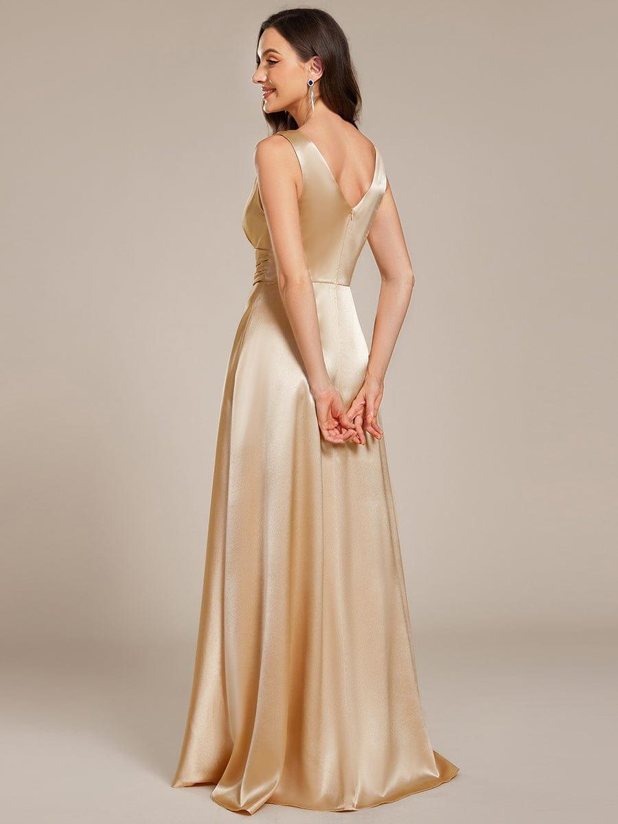 ever INDY|Satin Maxi Wedding Guest Dress with Pockets