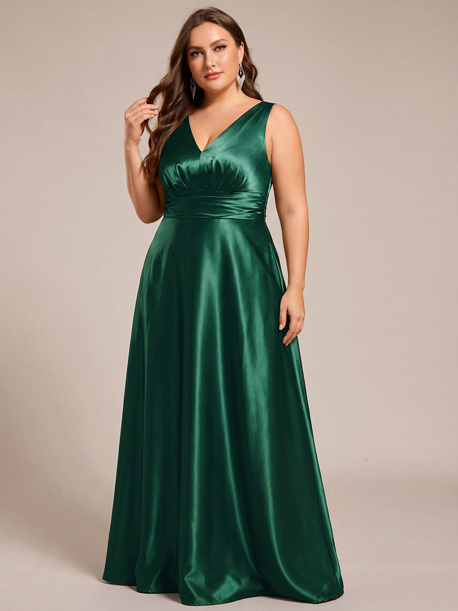 ever INDY|Satin Maxi Wedding Guest Dress with Pockets