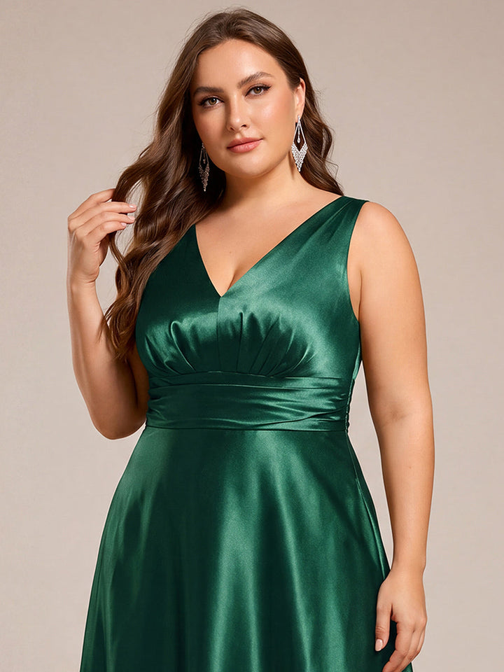 ever INDY|Satin Maxi Wedding Guest Dress with Pockets