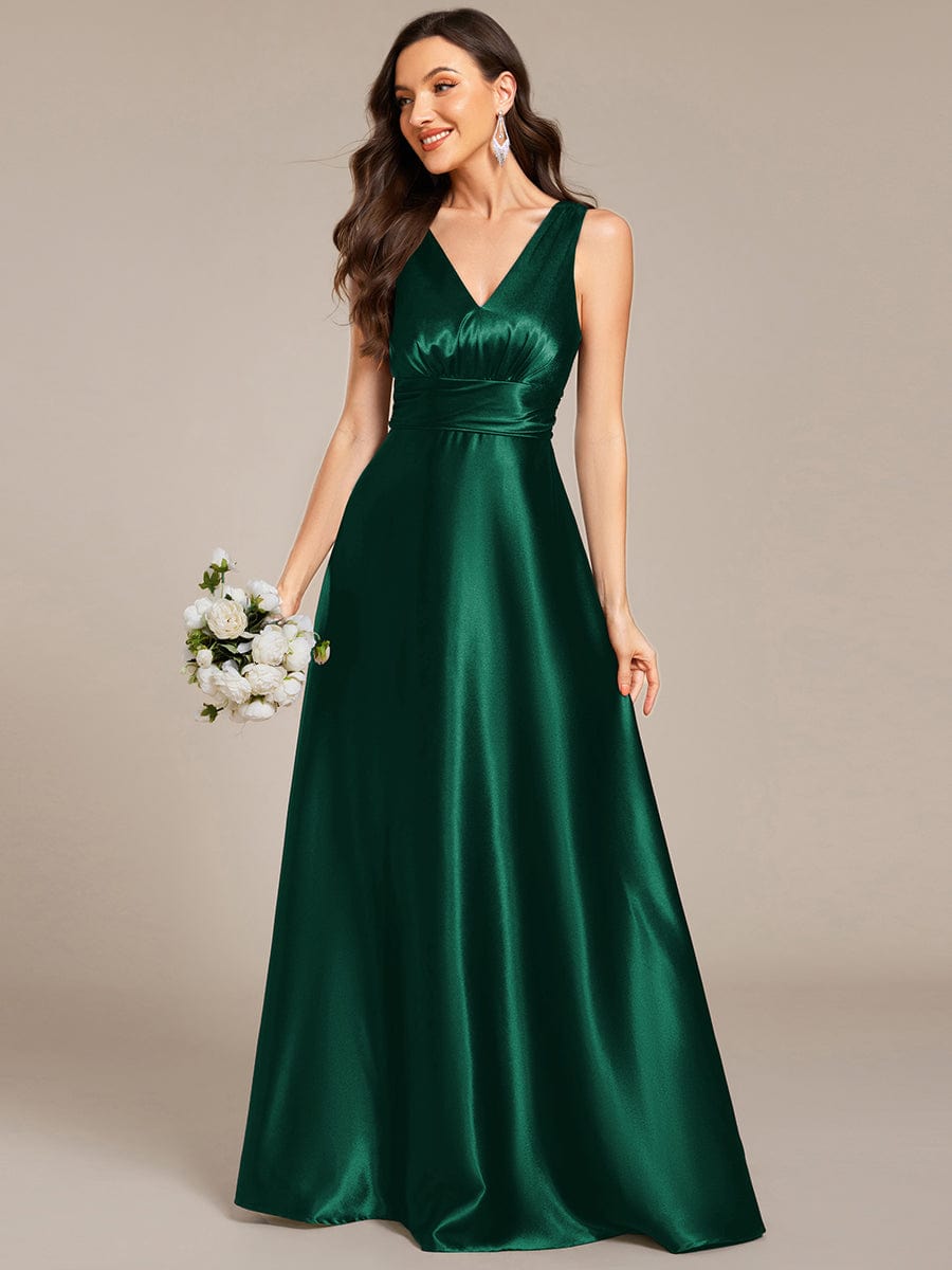ever INDY|Satin Maxi Wedding Guest Dress with Pockets