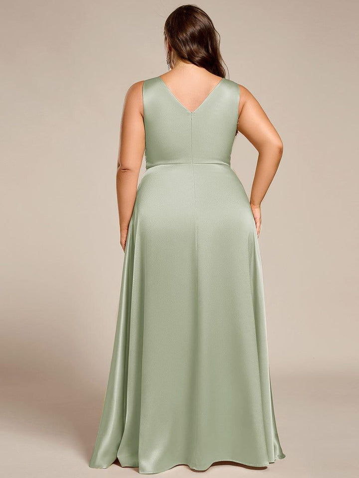 ever INDY|Satin Maxi Wedding Guest Dress with Pockets