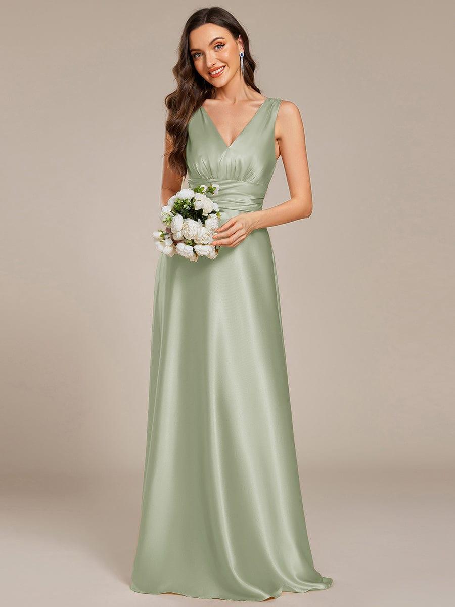 ever INDY|Satin Maxi Wedding Guest Dress with Pockets
