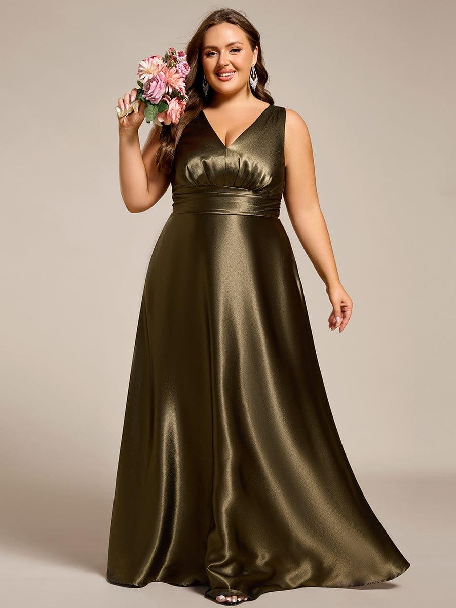 ever INDY|Satin Maxi Wedding Guest Dress with Pockets