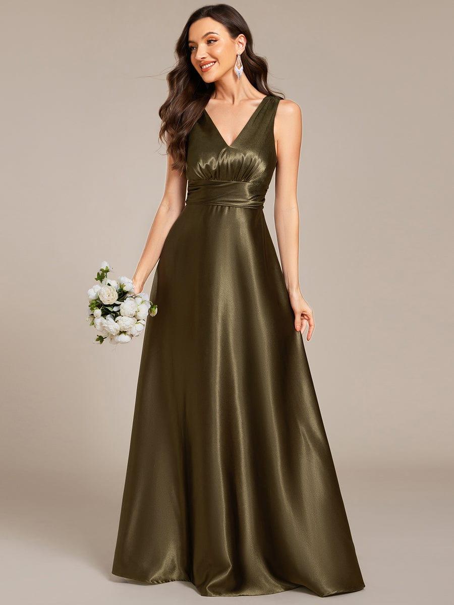 ever INDY|Satin Maxi Wedding Guest Dress with Pockets