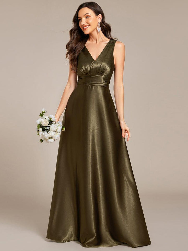 ever INDY|Satin Maxi Wedding Guest Dress with Pockets