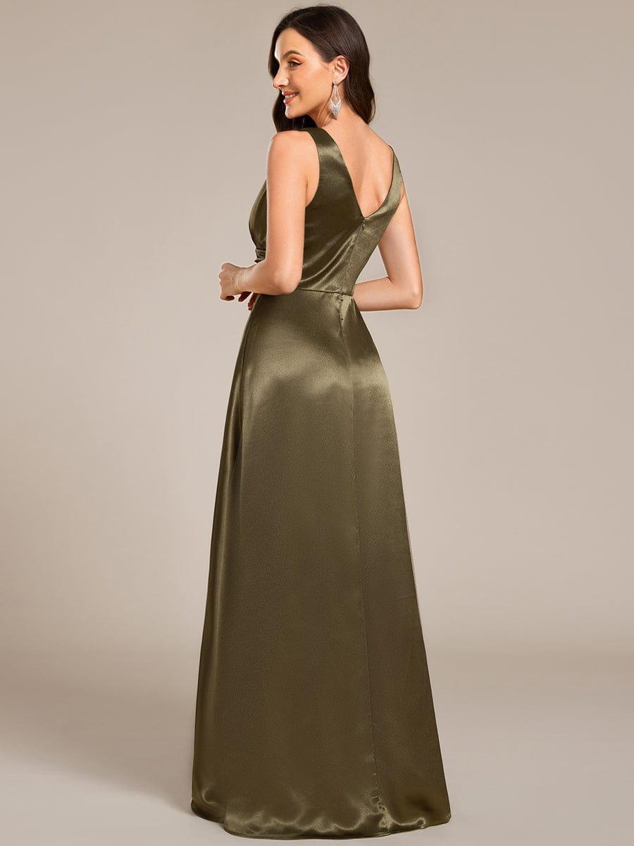 ever INDY|Satin Maxi Wedding Guest Dress with Pockets