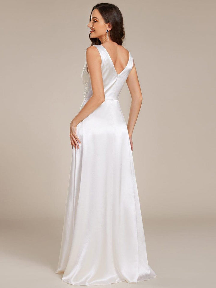 ever INDY|Satin Maxi Wedding Guest Dress with Pockets