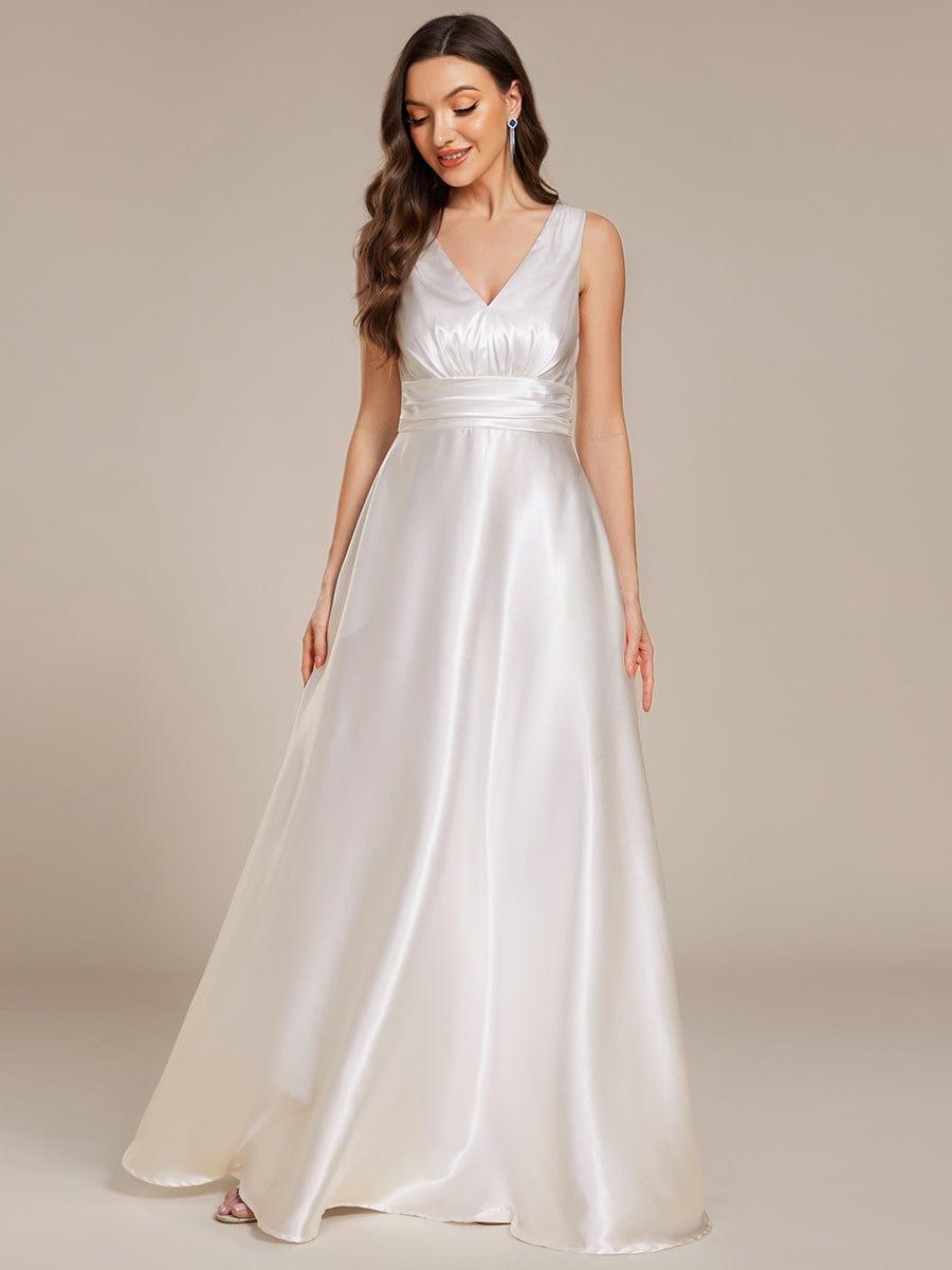 ever INDY|Satin Maxi Wedding Guest Dress with Pockets