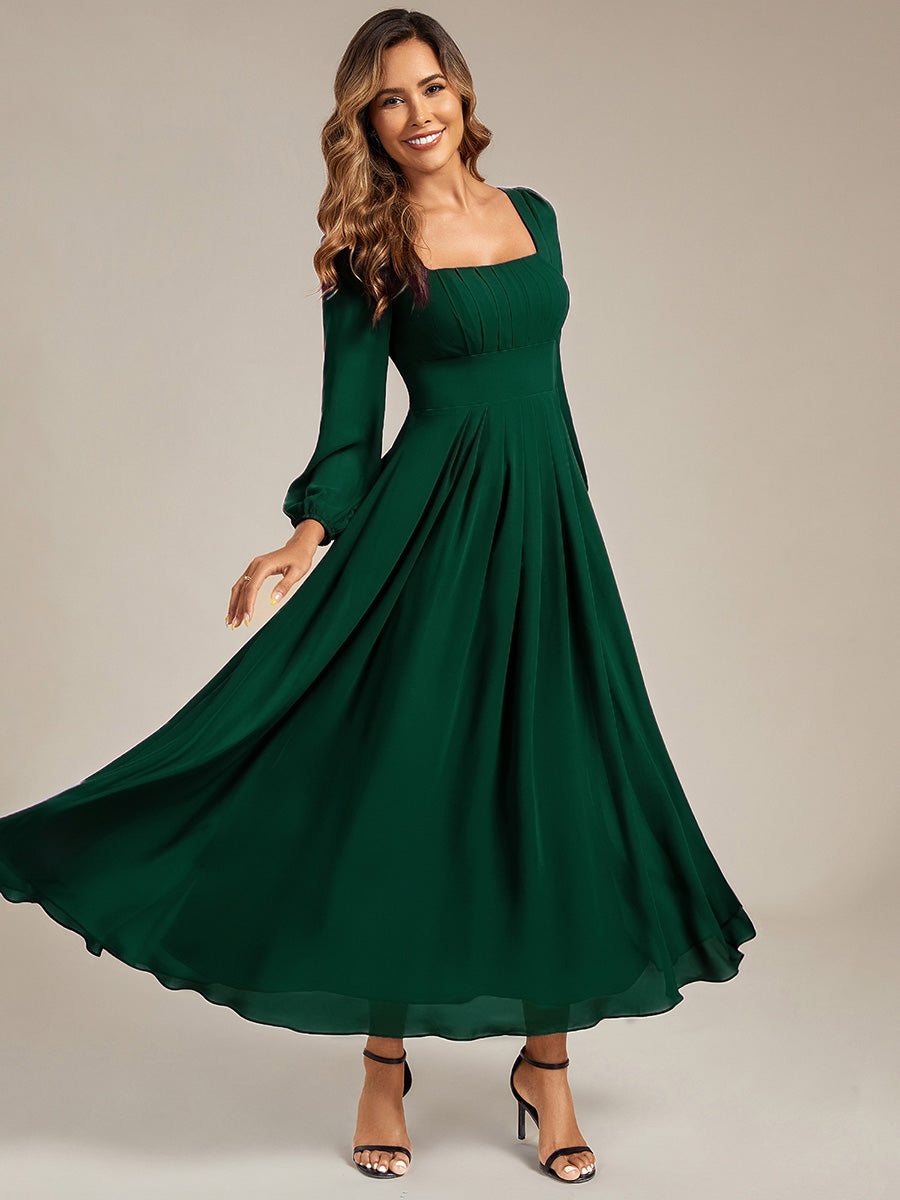 ever LYDIA|See-through Chiffon Lantern Sleeve Bridesmaid Dress