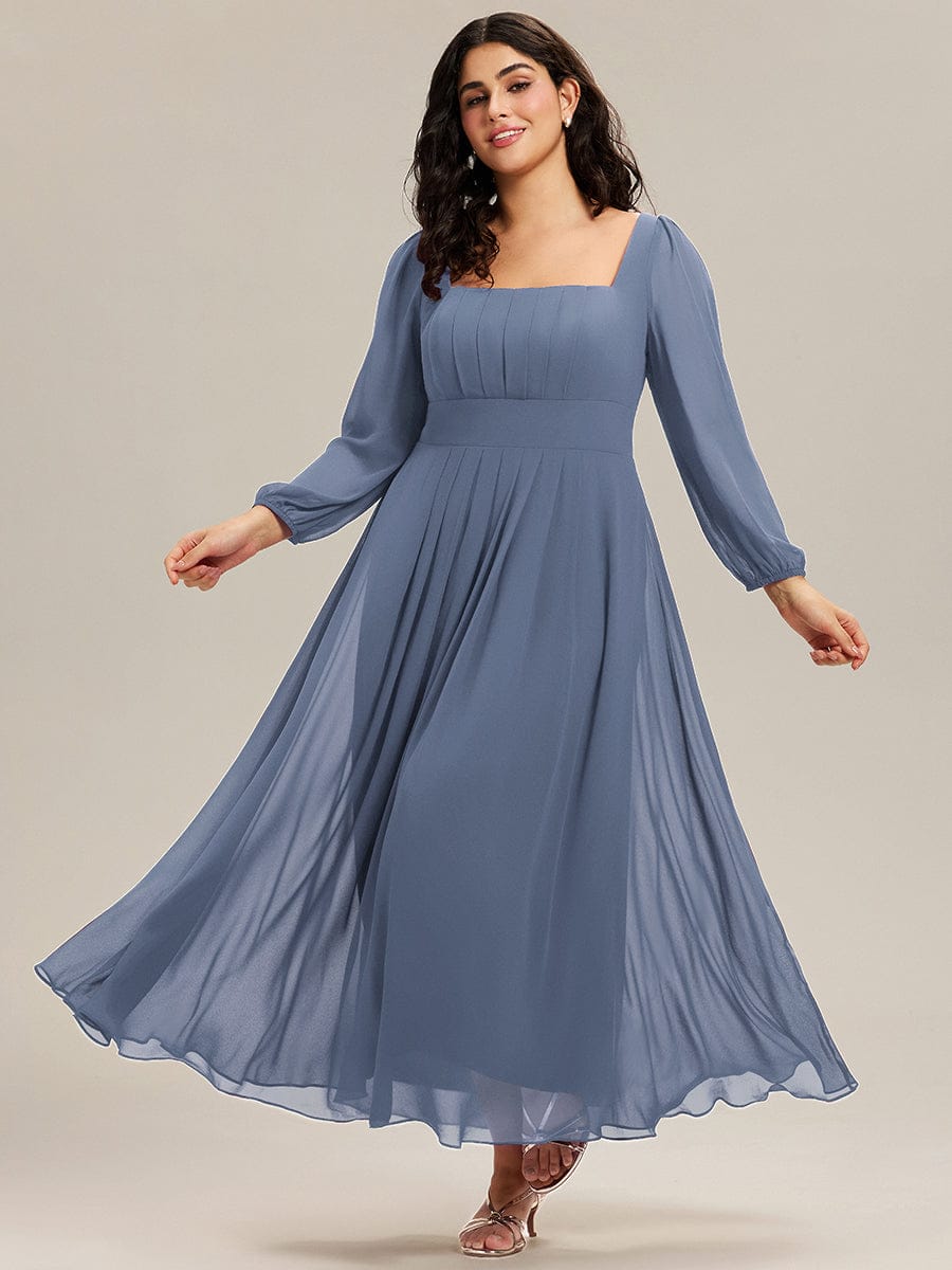 ever LYDIA|See-through Chiffon Lantern Sleeve Bridesmaid Dress