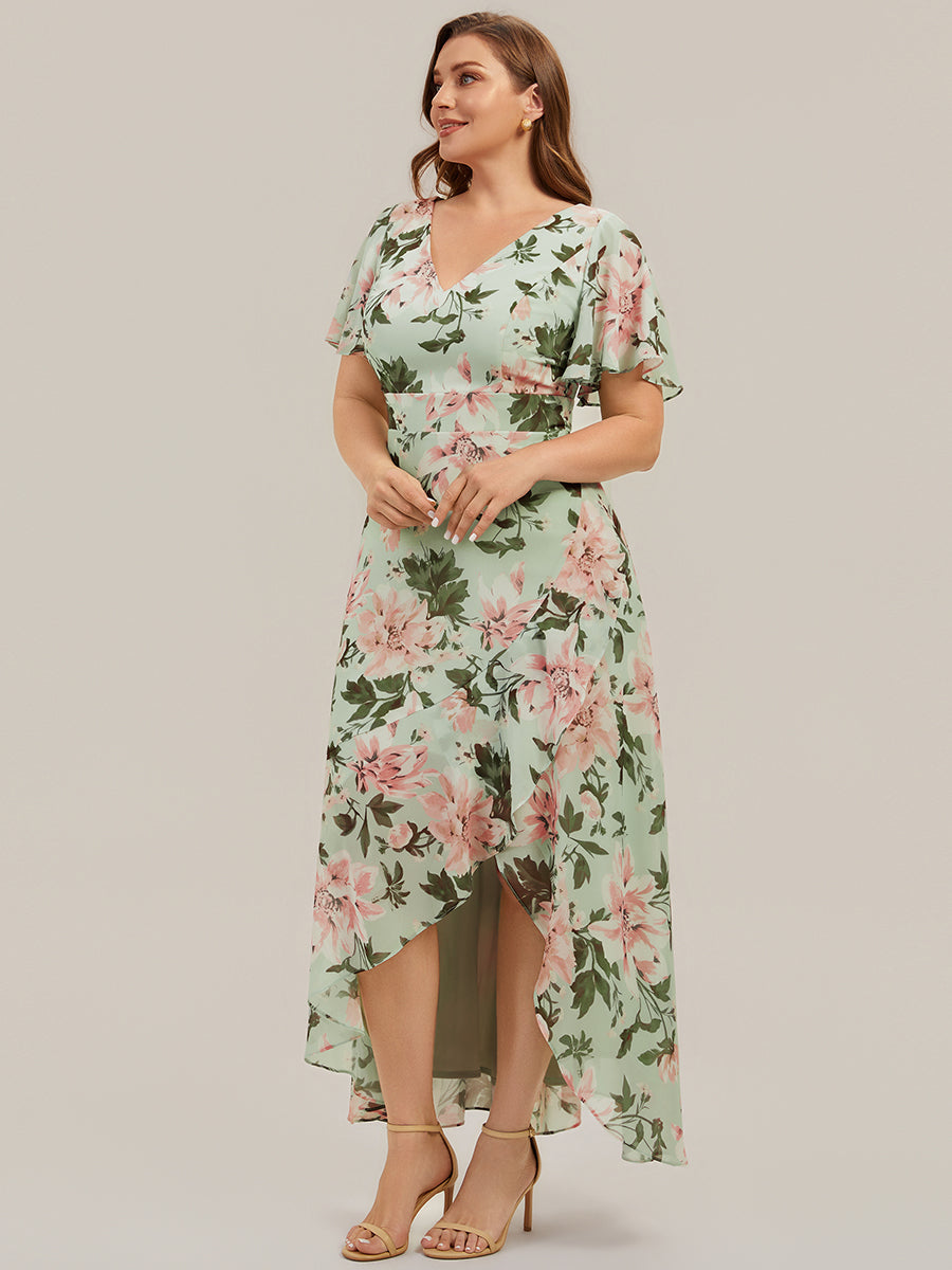 Plus Size Ruched Chiffon Bridesmaid Dress