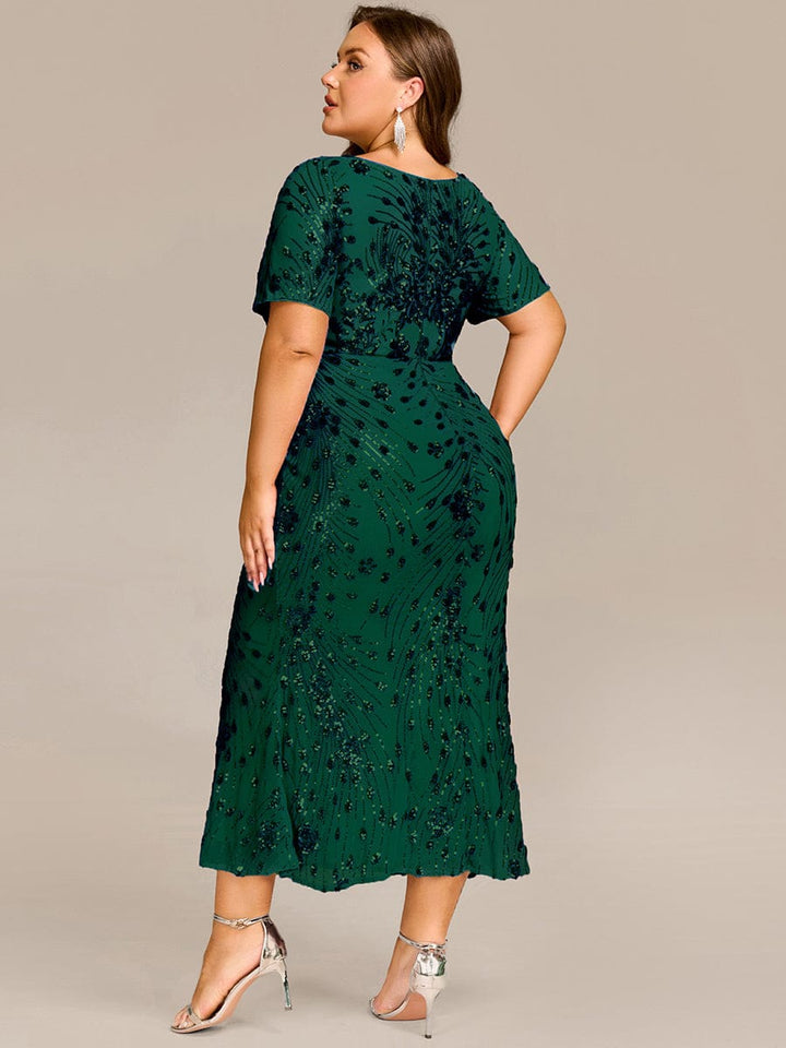 ever HAYLEN|Plus Size Sequin Mermaid Mother of the Bride Dress