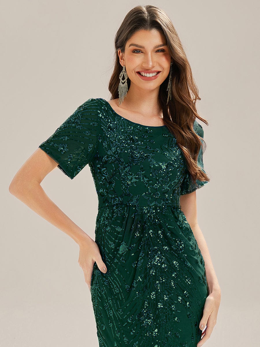 ever HAYLEN|Sequin Mermaid Round Neck Dress